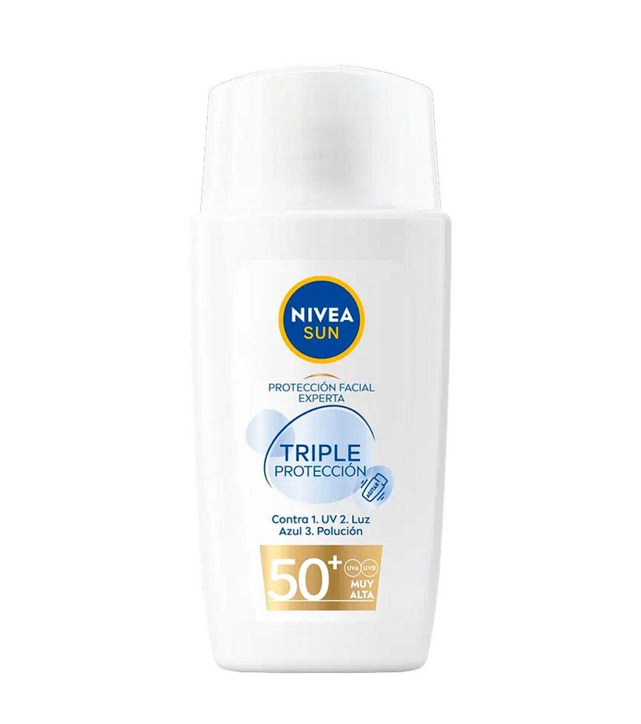 Protectores Solares Faciales | Nivea Nivea Sun - Protector Solar Facial Ultrafluido Triple Protecci N - Spf50+: Muy Alta