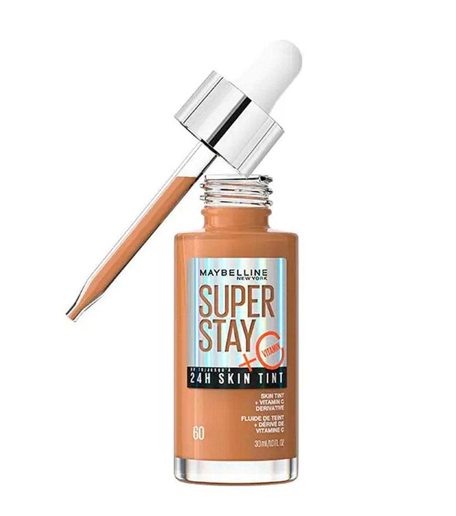 Base De Maquillaje Fluida | Maybelline Maybelline - Base De Maquillaje En S Rum Superstay 24H Skin Tint + Vitamina C - 60