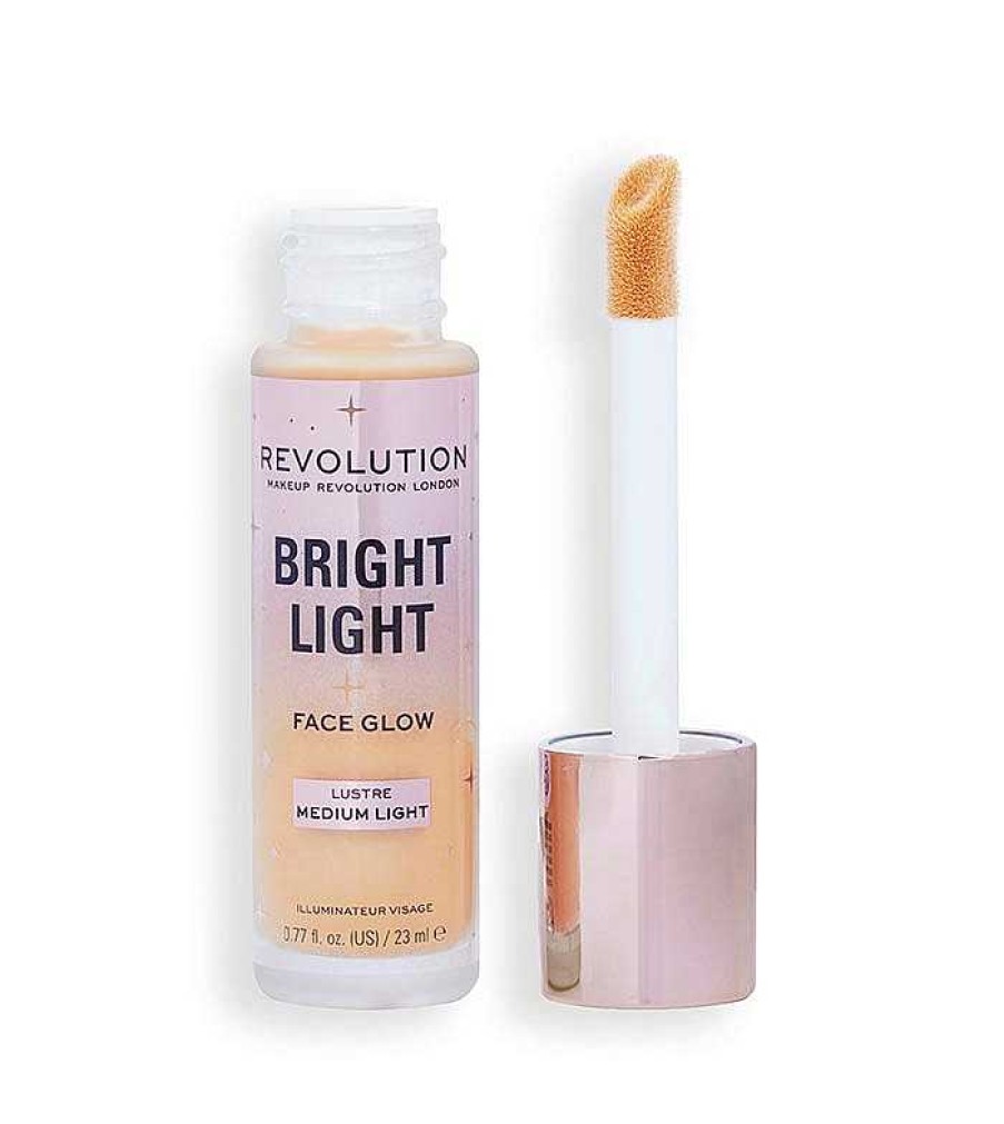 Base De Maquillaje Fluida | Makeup Revolution Revolution - Base Multiusos Bright Light Face Glow - Lustre Medium Light