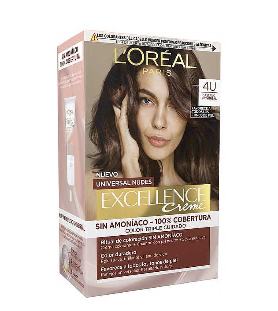 Tintes | Loreal Paris Loreal Paris - Coloraci N Excellence Creme Universal Nudes - 4U: Casta O Universal