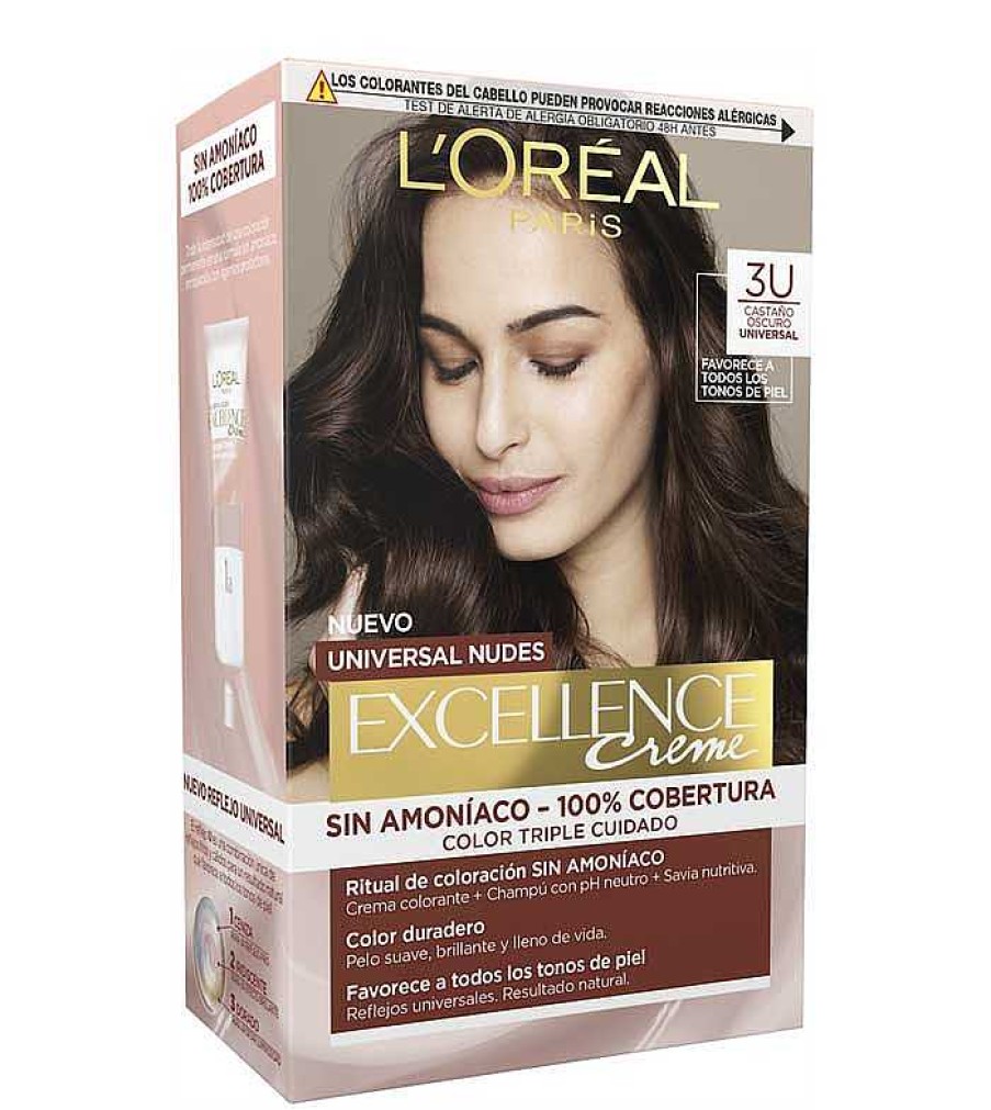 Tintes | Loreal Paris Loreal Paris - Coloraci N Excellence Creme Universal Nudes - 3U: Casta O Universal