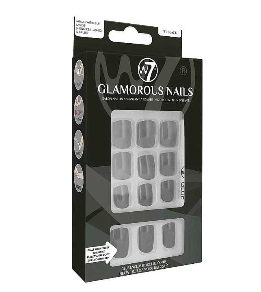 U As Postizas | W7 W7 - U As Postizas Glamorous Nails - Jet Black