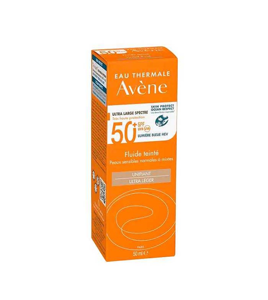 Protectores Solares Faciales | Avène Av Ne - Fluido Protector Solar Con Color Spf50+ - Pieles Sensibles Normales O Mixtas