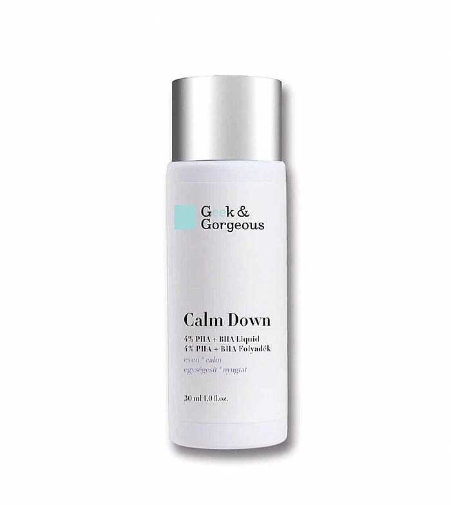 Exfoliante Facial | Geek & Gorgeous Geek & Gorgeous - Exfoliante Calmante 4% Pha + Bha Calm Down - Piel Sensible 30Ml