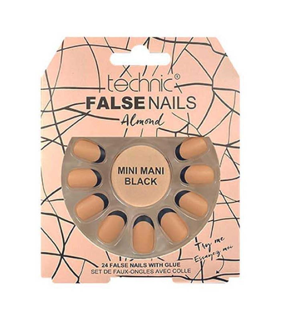 U As Postizas | Technic Cosmetics Technic Cosmetics - U As Postizas False Nails Almond - Mini Mani Black