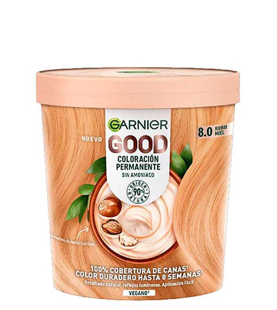 Tintes | Garnier Garnier - Coloraci N Permanente Sin Amoniaco Good - 8.0: Rubio Miel