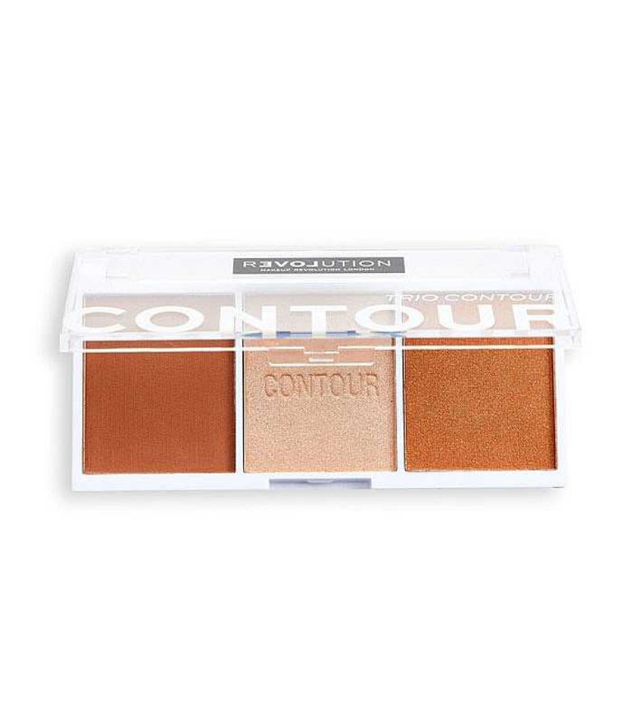 Bronceadores En Polvo | Revolution Relove Revolution Relove - Paleta Para Contorno Colour Play Contour Trio - Baked Sugar