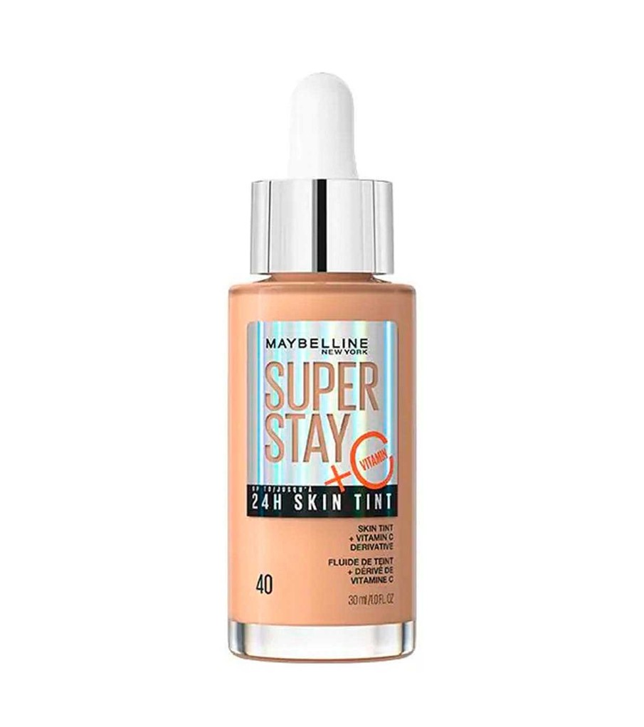 Base De Maquillaje Fluida | Maybelline Maybelline - Base De Maquillaje En S Rum Superstay 24H Skin Tint + Vitamina C - 40