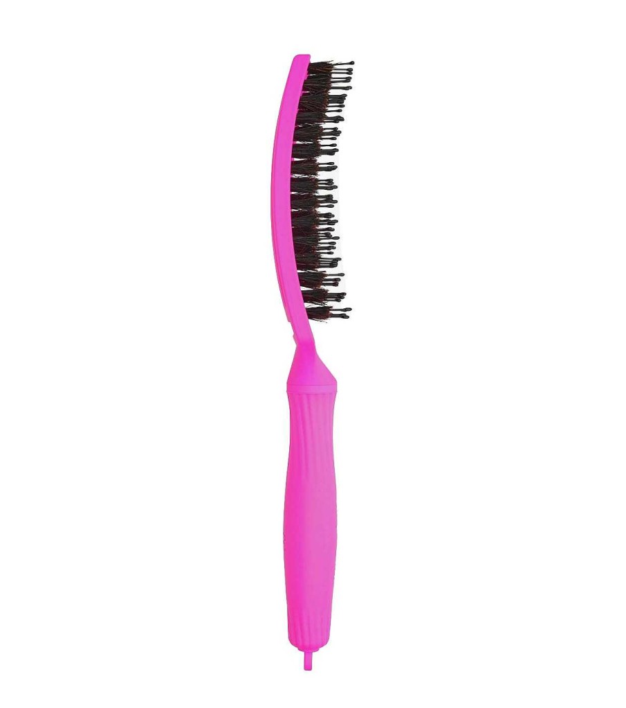 Accesorios Cabello | Olivia Garden Olivia Garden - *Think Pink* - Cepillo Para Cabello Fingerbrush Combo Medium - Neon Purple