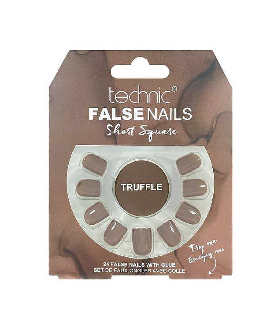 U As Postizas | Technic Cosmetics Technic Cosmetics - U As Postizas False Nails Short Square - Truffle