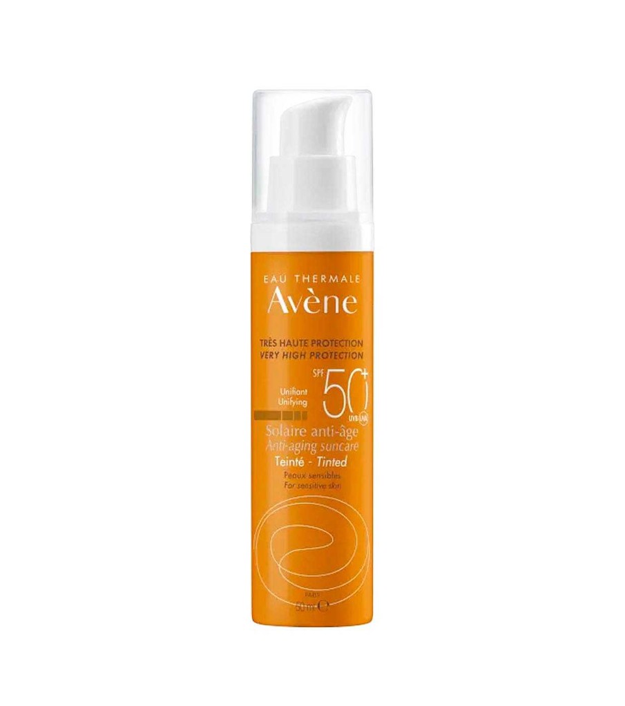 Perfumes Y Sets Para Ella | Avène Av Ne - Protector Solar Con Color Anti-Edad Spf50 + Mini S Rum Vitamin Activ Cg