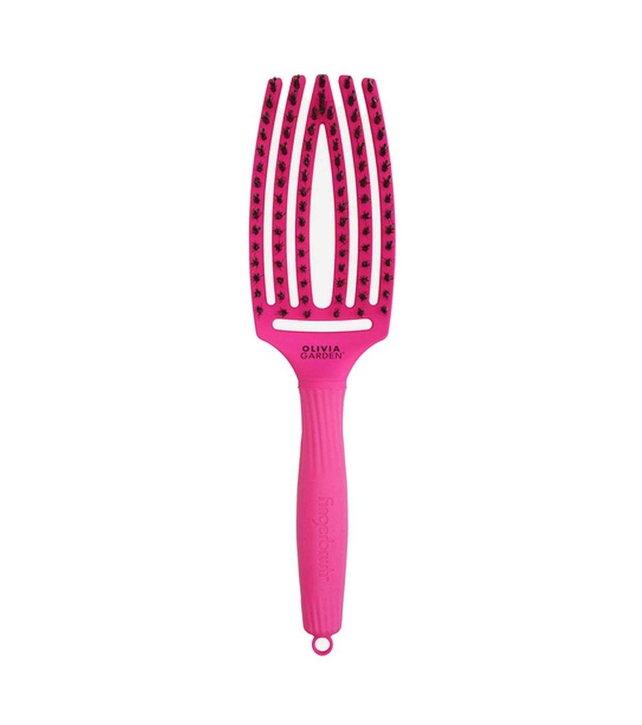 Accesorios Cabello | Olivia Garden Olivia Garden - *Think Pink* - Cepillo Para Cabello Fingerbrush Combo Medium - Neon Pink