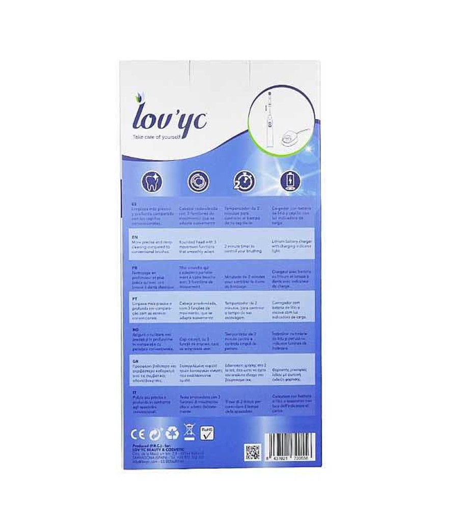 Higiene Bucodental | Lovyc Lovyc - Cepillo De Dientes El Ctrico Recargable + 4 Cabezales