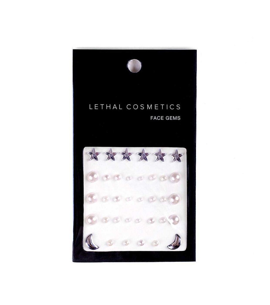 Maquillaje Art Stico | Lethal Cosmetics Lethal Cosmetics - Joyas Adhesivas Para Rostro Face Gems - Pearls