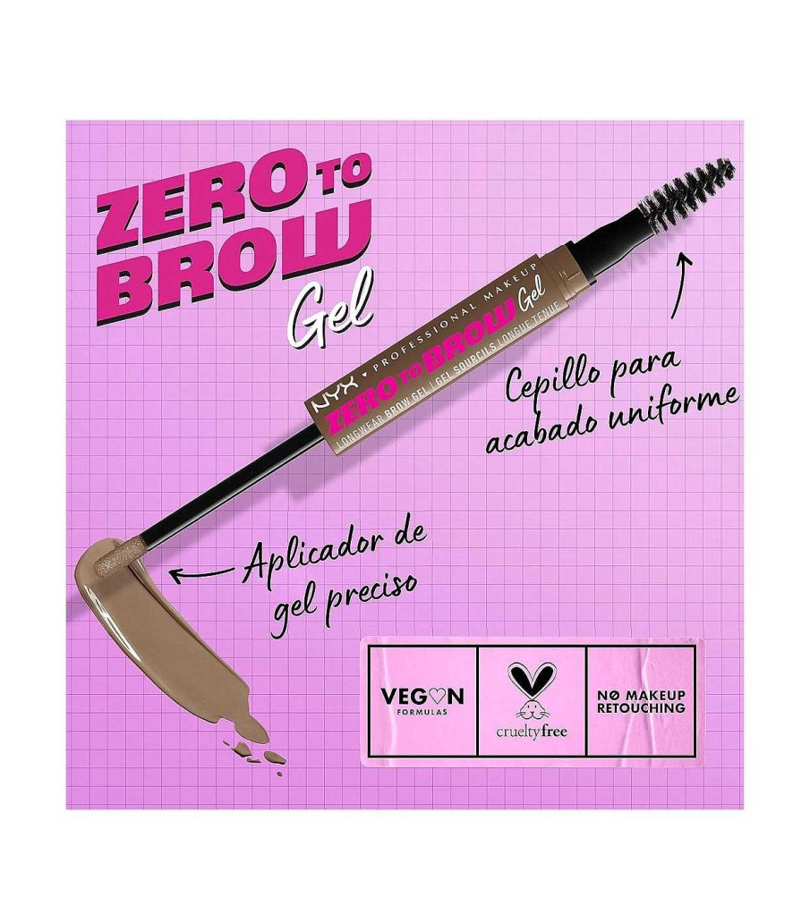 Cejas | NYX Professional Makeup Nyx Professional Makeup - Gel De Larga Duraci N Para Cejas Zero To Brow - Ztbg05: Ash Brown