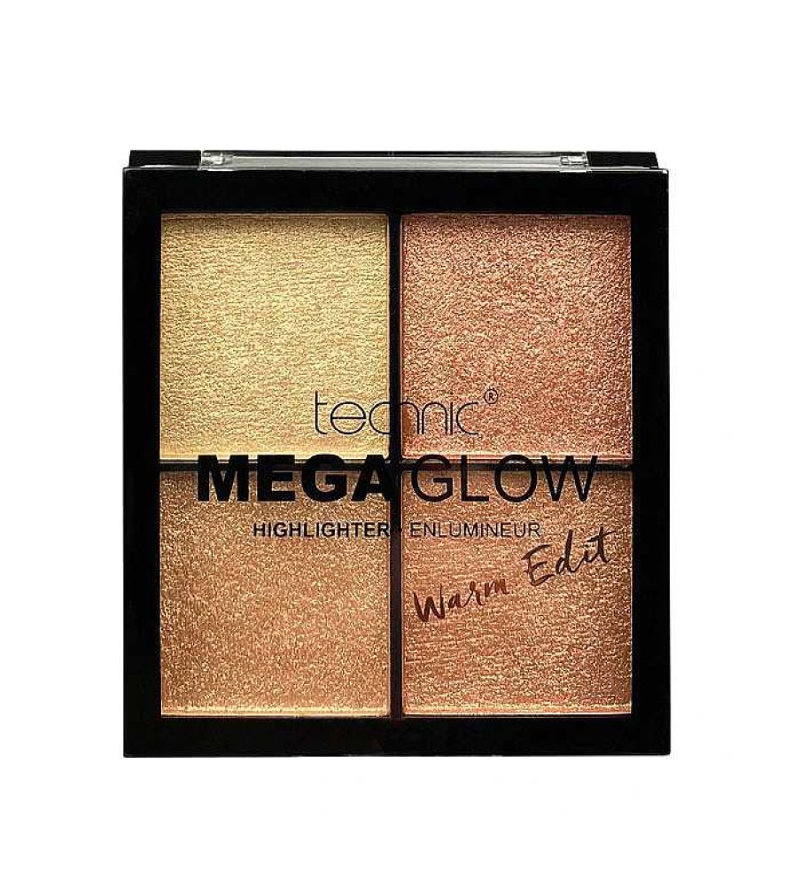 Iluminador En Polvo | Technic Cosmetics Technic Cosmetics - Paleta De Iluminadores Mega Glow Warm Edit