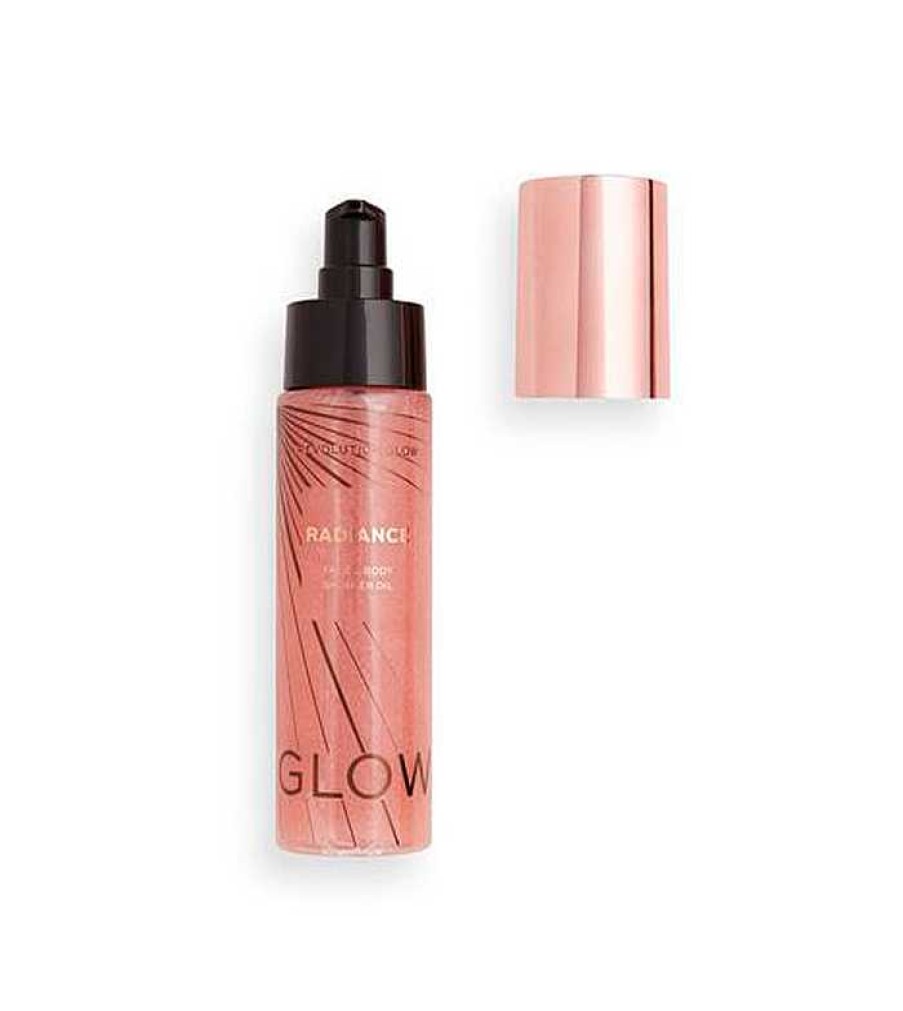 Iluminador L Quido | Makeup Revolution Revolution - *Glow* - Aceite Glow Radiance Shimmer Para Cara Y Cuerpo - Pink