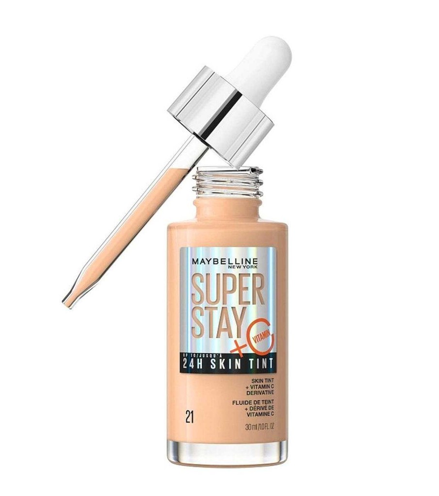 Base De Maquillaje Fluida | Maybelline Maybelline - Base De Maquillaje En S Rum Superstay 24H Skin Tint + Vitamina C - 21