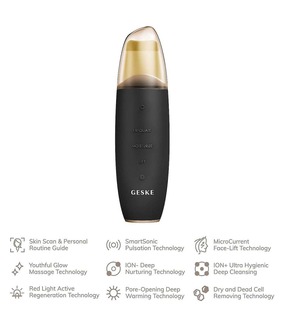 Cremas De Ojos / Tratamientos / Varios | GESKE Geske - Limpiador Microcurrent Skin Scrubber & Blackhead Remover 9 En 1 - Black Gold