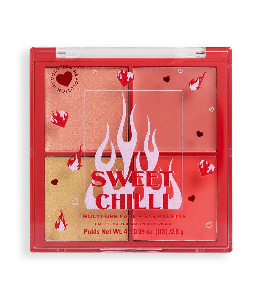 Colorete En Crema | I Heart Revolution I Heart Revolution - *Sweet Chilli* - Paleta Multiusos Para Rostro Y Ojos