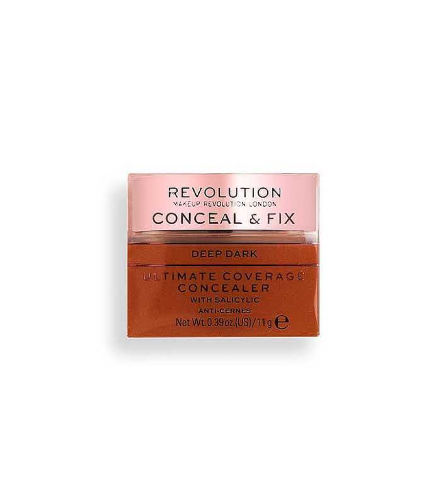 Correctores En Crema | Makeup Revolution Revolution - Corrector Ultimate Coverage Conceal & Fix - Deep Dark