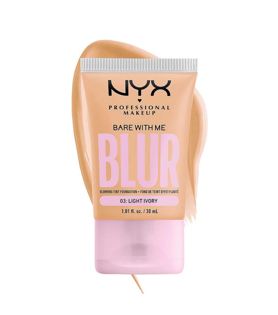 Base De Maquillaje Fluida | NYX Professional Makeup Nyx Professional Makeup - Base De Maquillaje Difuminadora Bare With Me Blur Skin Tint - 03: Light Ivory