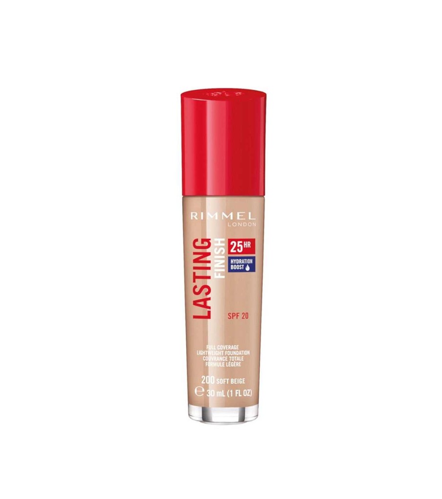 Base De Maquillaje Fluida | Rimmel London Rimmel London - Base De Maquillaje Lasting Finish 25H - 200: Soft Beige