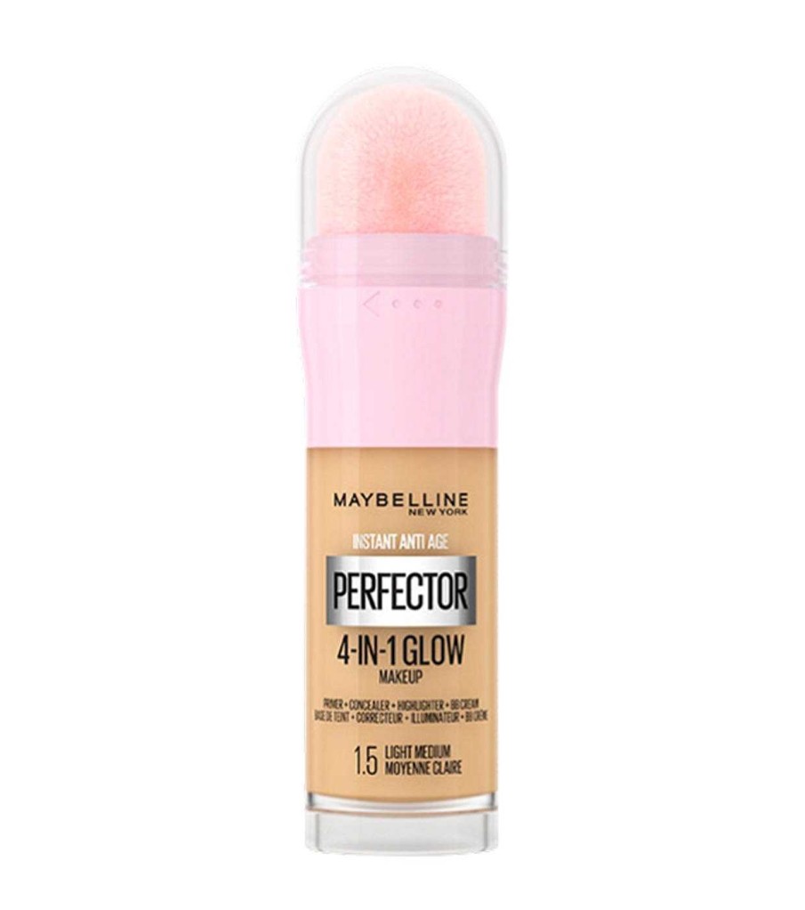 Base De Maquillaje Fluida | Maybelline Maybelline - Base De Maquillaje Instant Perfector Glow 4 En 1 - 1.5: Light Medium