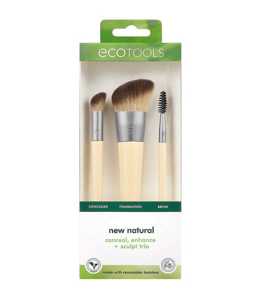 Sets De Brochas | Ecotools Ecotools - *New Natural* - Set De Brochas Conceal, Enhance & Sculpt Trio