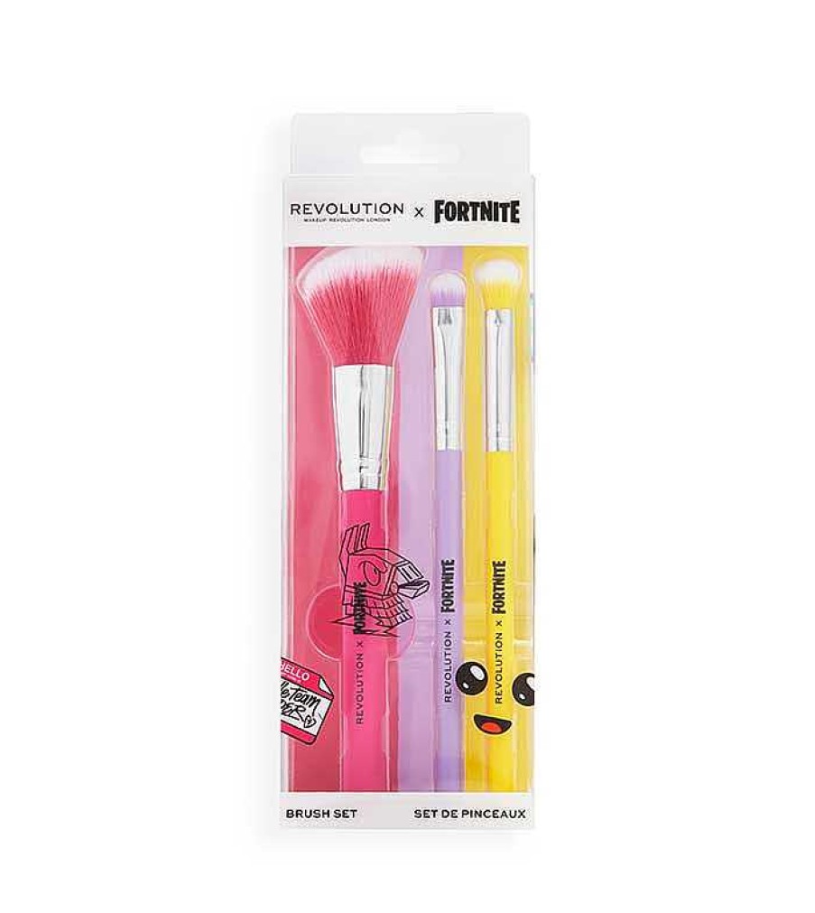 Sets De Brochas | Makeup Revolution Revolution - *Fortnite X Revolution* - Set De Brochas Trio Brush