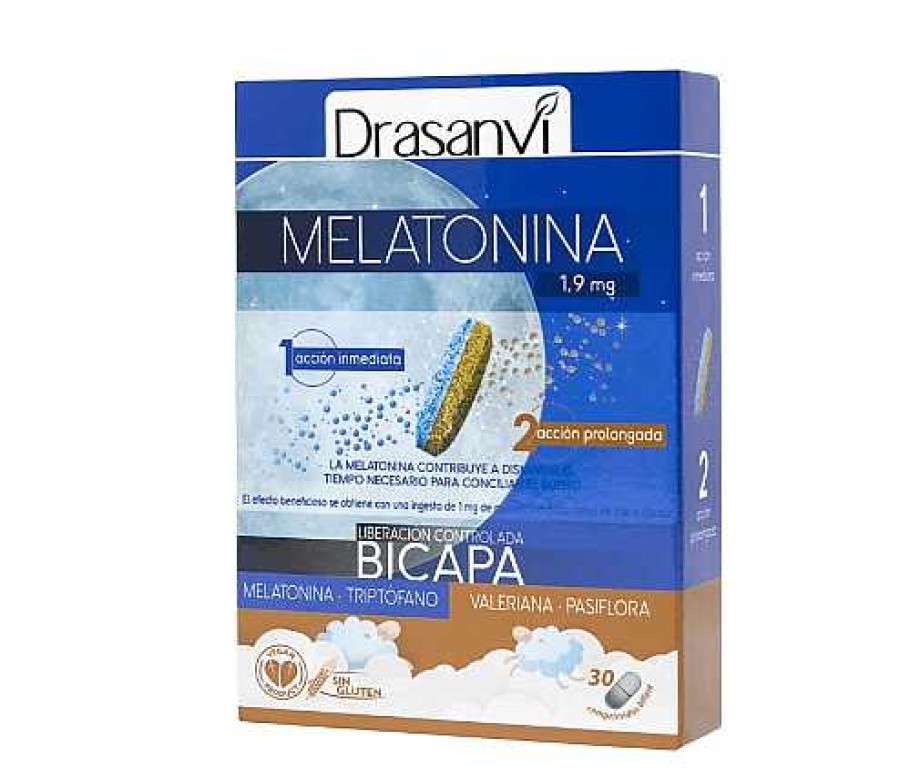 Complementos Alimenticios | Drasanvi Drasanvi - Melatonina Bicapa 30 Comprimidos