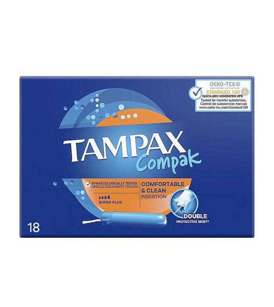 Higiene Ntima | Tampax Tampax - Tampones Super Plus Pearl Compak - 18 Unidades