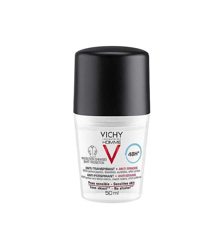 Desodorantes | Vichy Vichy - *Homme* - Desodorante Roll-On Anti-Transpirante 48H - Pieles Sensibles