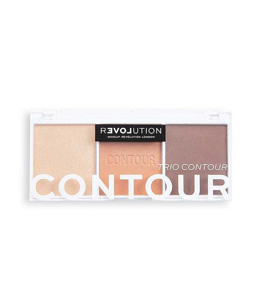 Bronceadores En Polvo | Revolution Relove Revolution Relove - Paleta Para Contorno Colour Play Contour Trio - Bronze Sugar