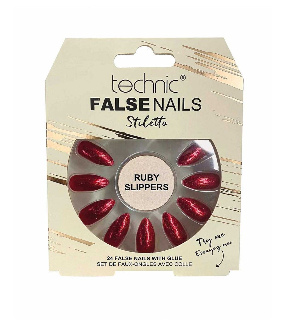 U As Postizas | Technic Cosmetics Technic Cosmetics - U As Postizas False Nails Stiletto - Ruby Slippers