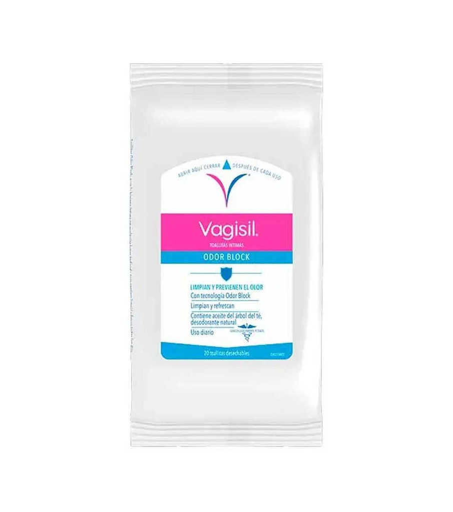 Higiene Ntima | Vagisil Vagisil - Toallitas Ntimas Odor Block - 20 Unidades