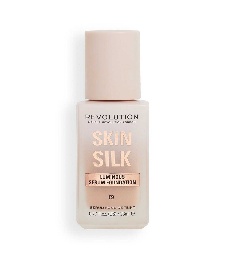 Base De Maquillaje Fluida | Makeup Revolution Revolution - Base De Maquillaje Skin Silk Serum Foundation - F9