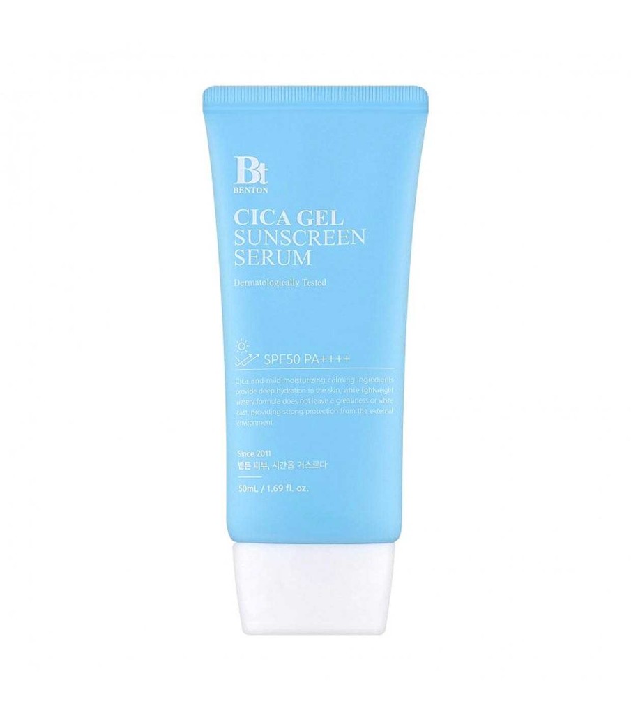 Protectores Solares Faciales | Benton Benton - S Rum Hidratante Y Calmante Protector Solar Spf50+ Cica Gel