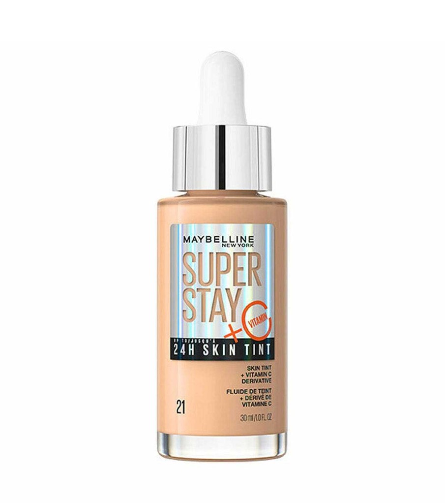 Base De Maquillaje Fluida | Maybelline Maybelline - Base De Maquillaje En S Rum Superstay 24H Skin Tint + Vitamina C - 21