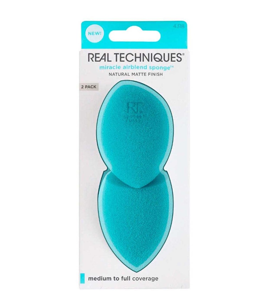 Esponjas | Real Techniques Real Techniques - Pack De Esponjas De Maquillaje Miracle Airblend Sponge - Acabado Mate Natural