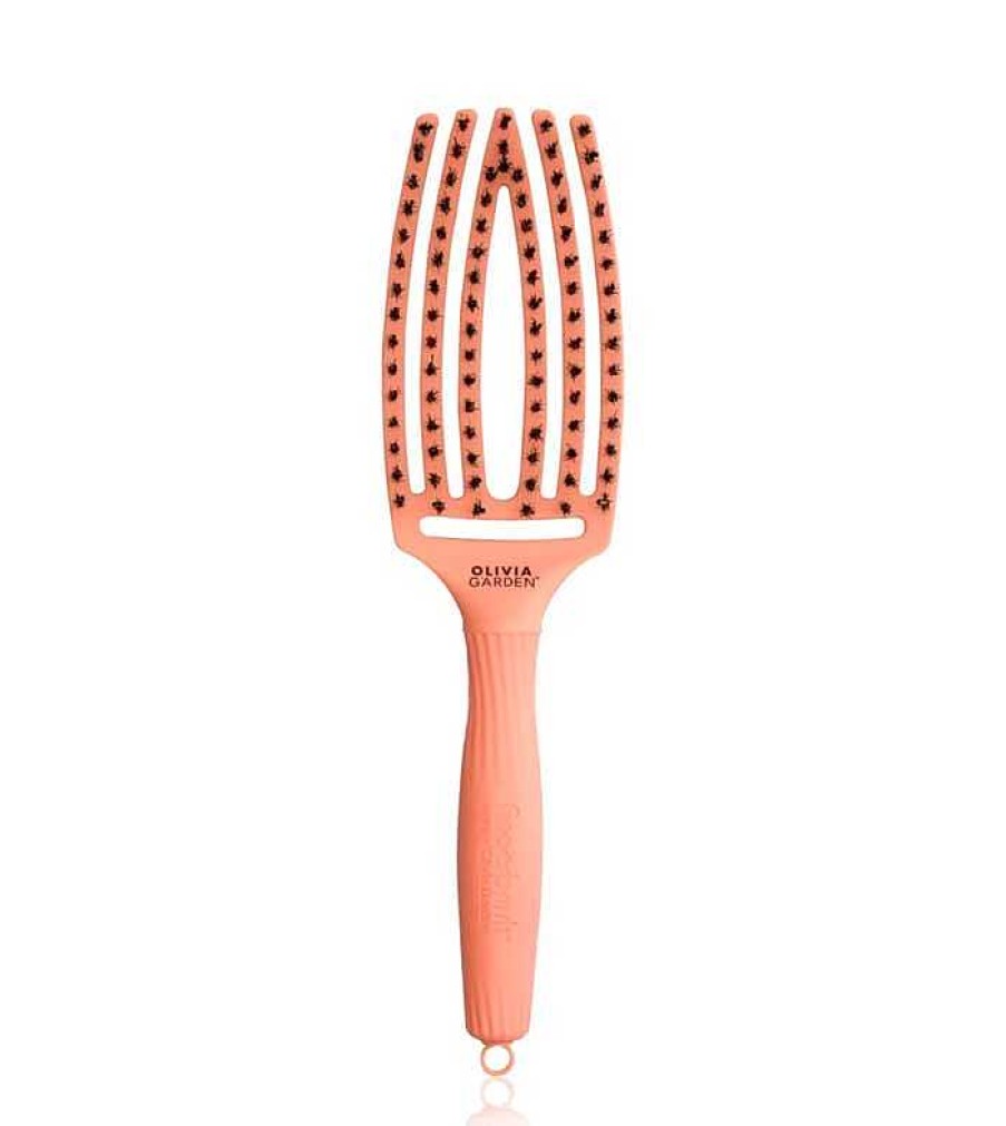 Accesorios Cabello | Olivia Garden Olivia Garden - Cepillo Para Cabello Fingerbrush Combo Medium - Coral