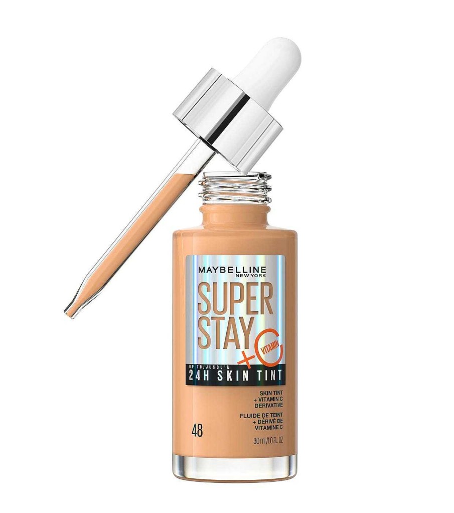 Base De Maquillaje Fluida | Maybelline Maybelline - Base De Maquillaje En S Rum Superstay 24H Skin Tint + Vitamina C - 48