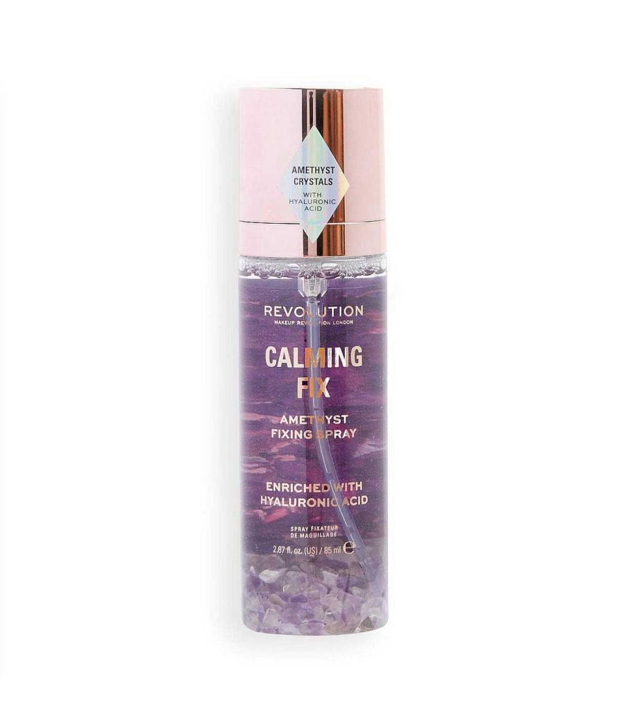 Fijadores Y Prebases | Makeup Revolution Revolution - *Crystal Aura* - Fijador Del Maquillaje En Spray Calming Fix Amethyst