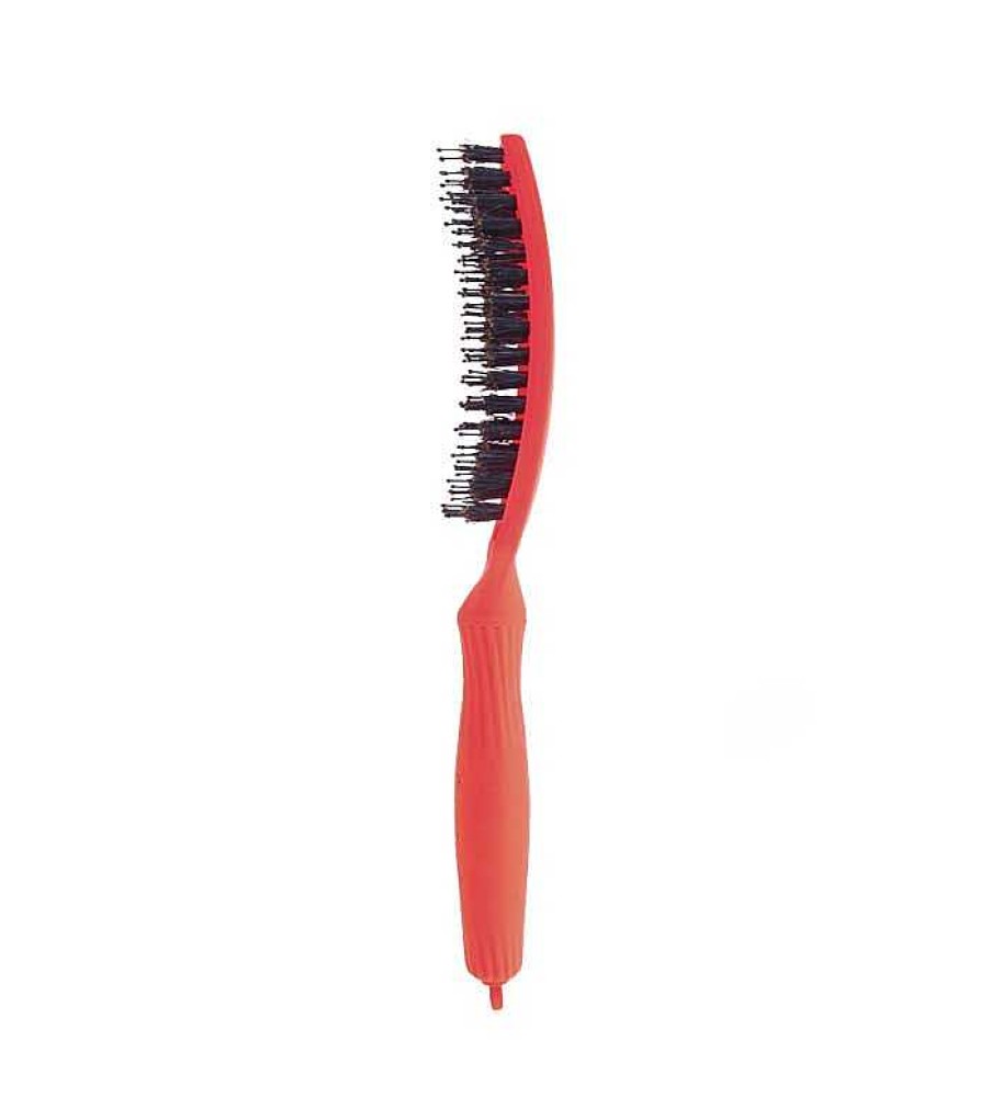 Accesorios Cabello | Olivia Garden Olivia Garden - Cepillo Para Cabello Fingerbrush Combo Medium - Neon Orange