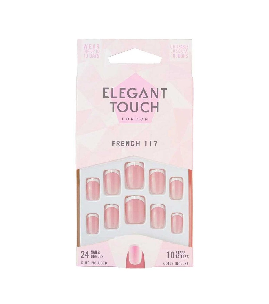 U As Postizas | Elegant Touch Elegant Touch - U As Postizas Natural French - 117: Squoval Pink