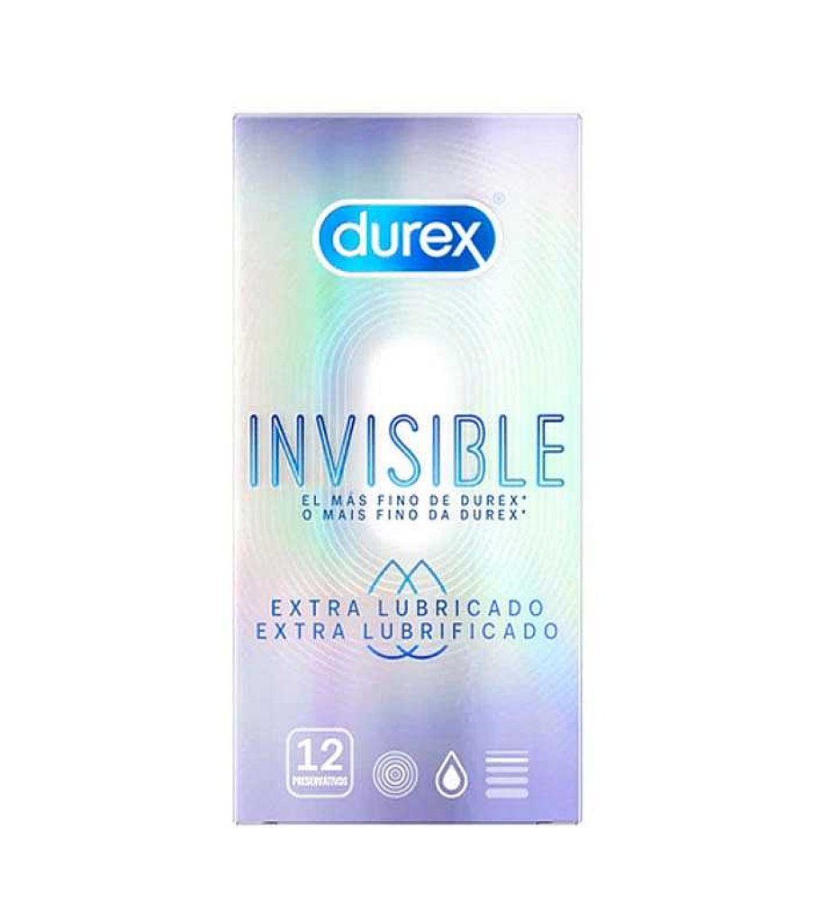 Masaje Y Relaciones Sexuales | Durex Durex - Preservativos Invisible Extra Lubricado - 12 Unidades