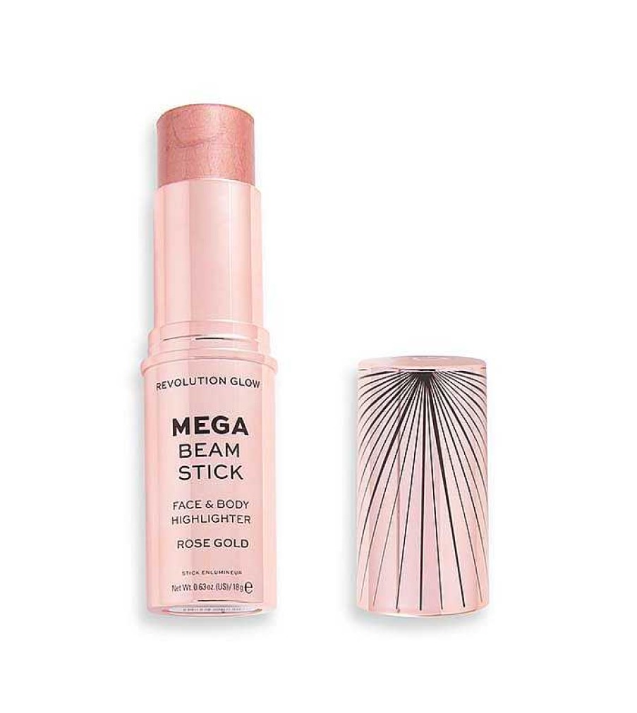 Iluminador En Crema | Makeup Revolution Revolution - *Glow* - Iluminador Facial Y Corporal Mega Beam Stick - Rose Gold