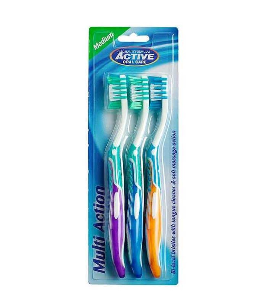 Higiene Bucodental | Beauty Formulas Beauty Formulas - Pack De 3 Cepillos De Dientes Multi Action