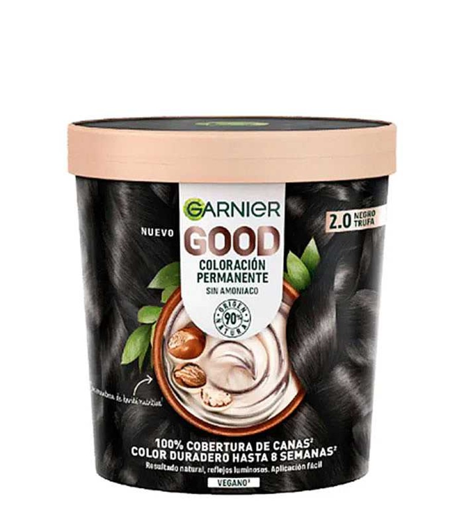 Tintes | Garnier Garnier - Coloraci N Permanente Sin Amoniaco Good - 2.0: Negro Trufa