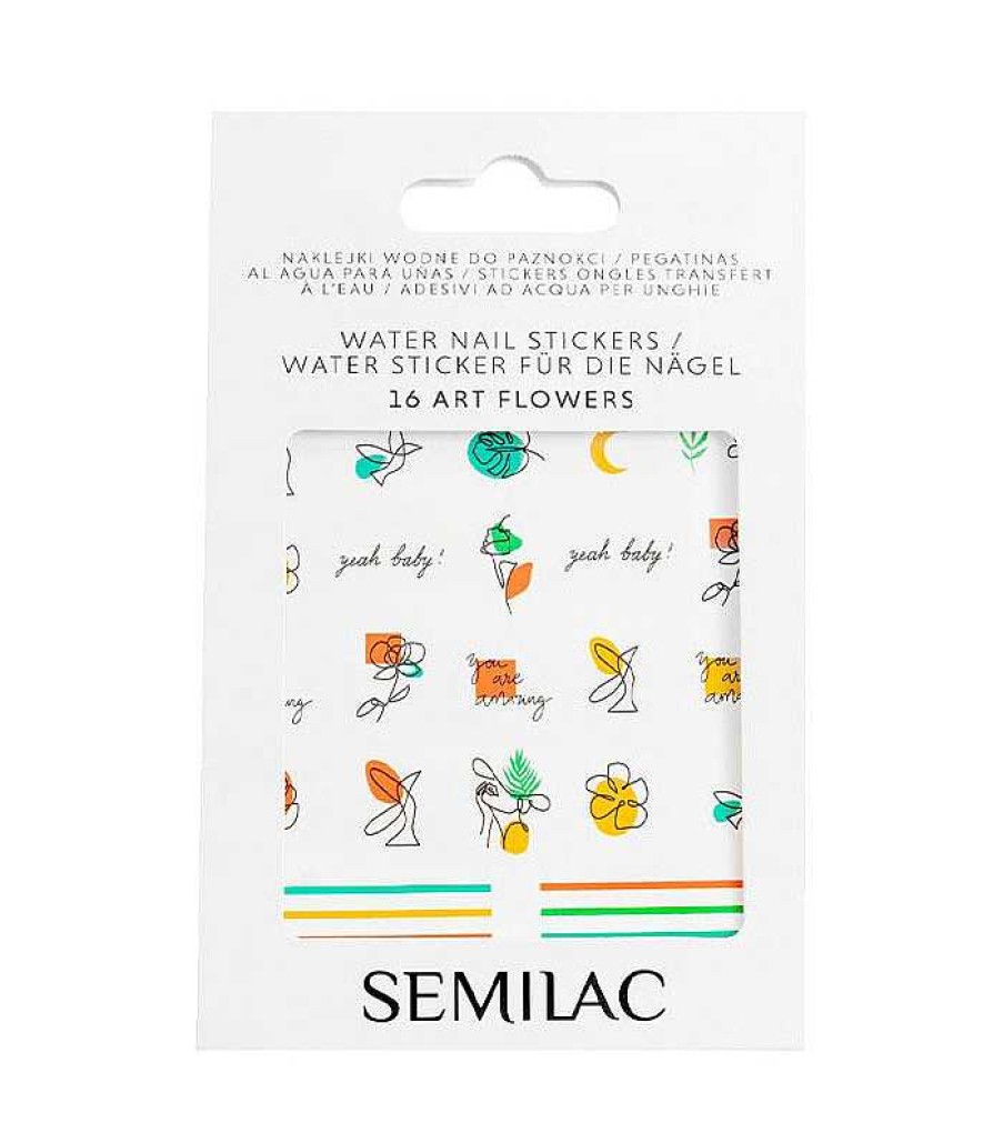 Decoraci N De U As | Semilac Semilac - Stickers Al Agua Para U As - 16: Art Flowers